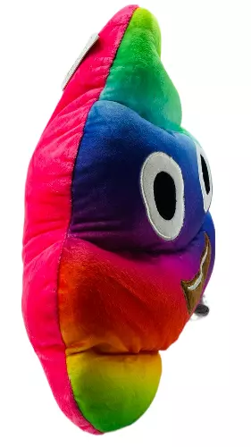 Top Trenz Emojicon Rainbow Poop Emoji Plush Pillow Multicolor 3