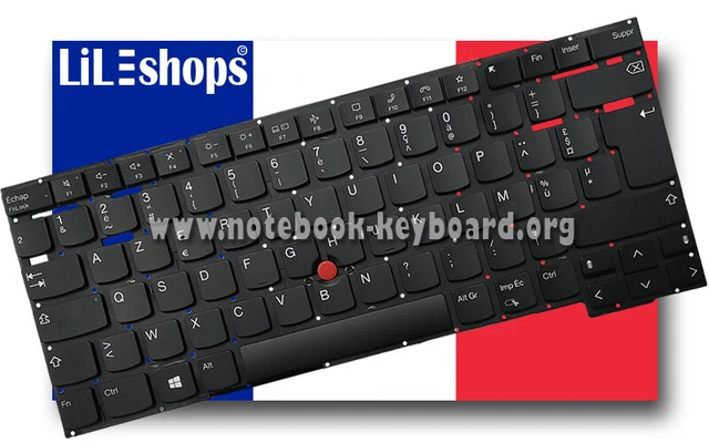 Clavier AZERTY Français D'origine Pour Lenovo ThinkPad X1 Carbon 2015 (Type 20BS, 20BT) - Neuf