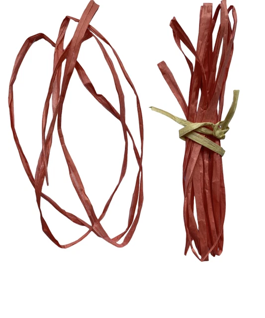 Cinta de papel Raffia para regalos decoración libro de recortes hágalo usted mismo artesanía coral rosa 1m 2m
