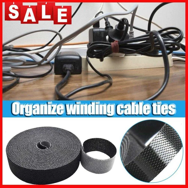 1 m langes, selbstklebendes Kabelbefestigungsband, Draht-Schlaufen, Organizer-Gu