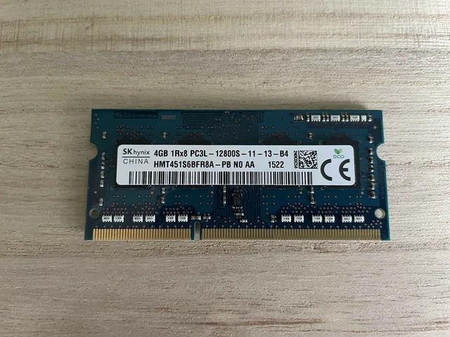 Barrette Mémoire RAM DDR3 SK Hynix 4 Go PC3L-12800S SODIMM Pour PC Portable, Occasion