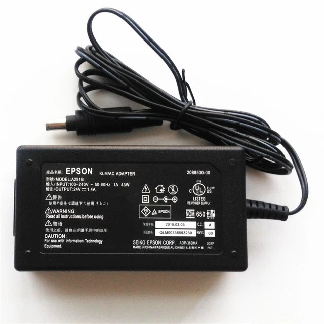 thumbnail image 2 of 24V AC Adapter Power Supply Cord For Epson Perfection V500 & V600 Photo Scanners 2 of 10