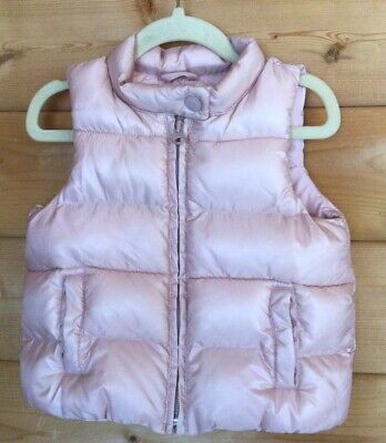 Worn in Good Condition Baby Gap Pink Padded Gilet Age 18-24 Months