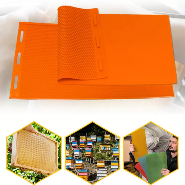 1Pc Beeswax Press Sheet Mold Silicone Honeycomb Base Beekeeping Beehive Tool