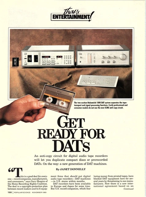1989 Print ad TDX Digital Audio Tapes/McGraw Hill Continuing Education Center