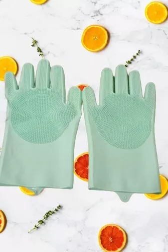 Dishwashing Cleaning Gloves Magic Silicone Rubber Dish Washing Gloves for House