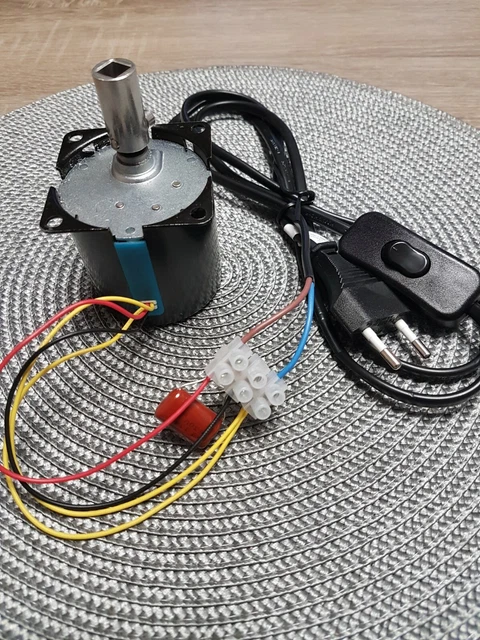 AC 230V Grillmotor,2,2U/min,Synchronmotor,Getriebemotor,links-Rechtslauf,14 W