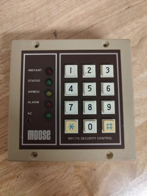 Moose Mpi-775 Security Control Keypad Burglar Alarm