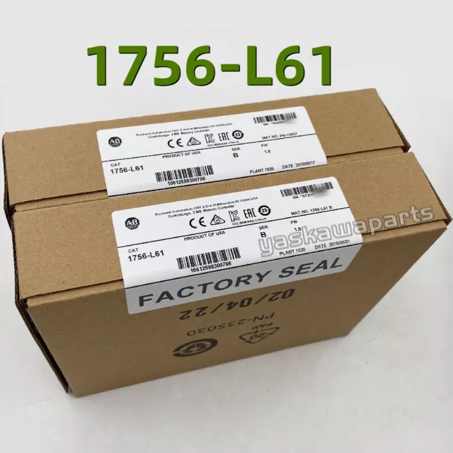 AB 1756-L61 SER B ControlLogix 2MB Memory Controller 2023 New Factory Sealed TX