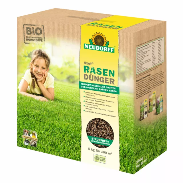 Neudorff Azet Engrais de Gazon 5kg Pelouse Jardin Spécial Myccovital