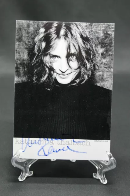 Vero Vintage Katharina Thalbach Attrice Cartolina Autografata Mano Firmato