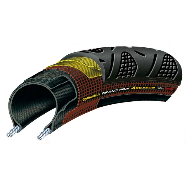 Continental Grand Prix 4 Jahreszeiten Rennrad Reifen - 700c x 28mm - Klappperle