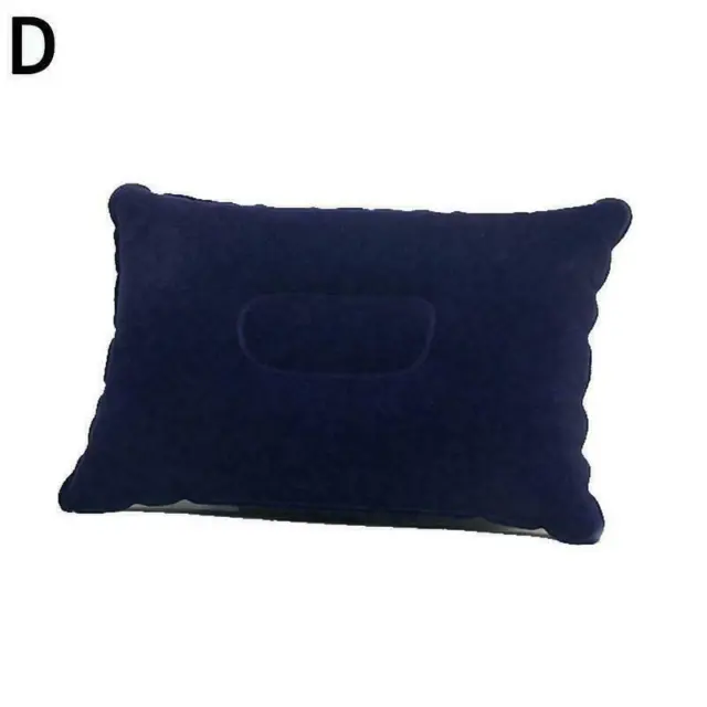 Inflatable PVC And Nylon Pillow Soft Blow up Sleep Camping.7 Cushion I7A9