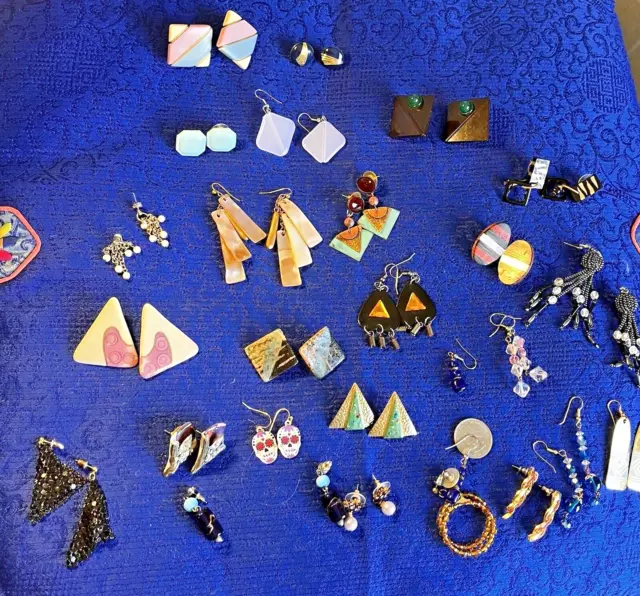 Vintage Lot Pierced Earrings Laurel Birch included 1950-1980 - Lot of 26 Pairs