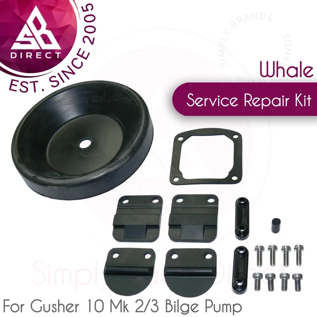 Whale Geyser 10 Mk 2/3 de Cale Pompe Nitrile Service Réparation Kit │ AK3714