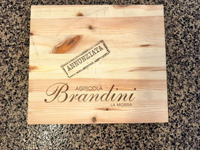 AGRICOLA BRANDINI Wine Box Top Lid WOODEN WINE WALL Panel 13 X 11 ANNUNZIATA