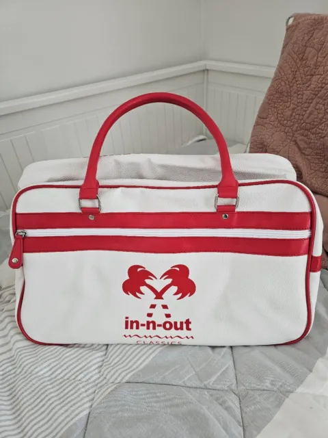 IN N OUT BURGER Red And White Duffel Gym Bag NEW