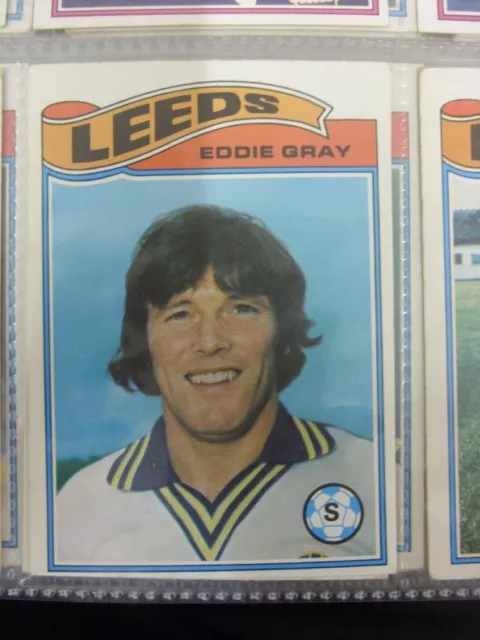 1978/1979 Leeds United - Card No.116) Eddie Gray  - Topps Chewing Gum Trade Card