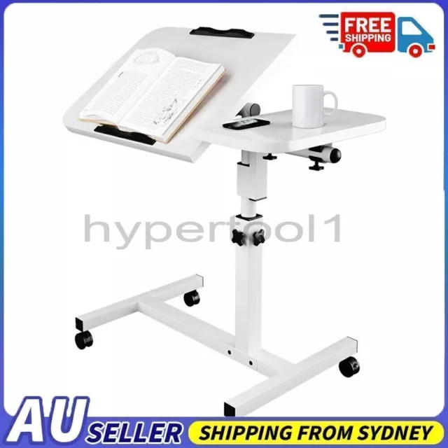 Overbed Table Adjustable Medical Care Over Bed Height Hospital Laptop Study Work