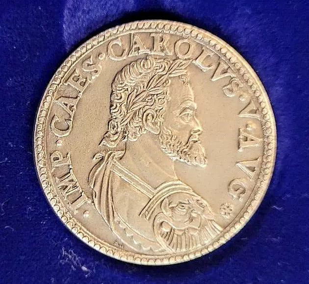 SCUDO DA 110 SOLDI - ARGENTO - CARLO V° D'ASBURGO 1551- moneta medaglia RICONIO 2