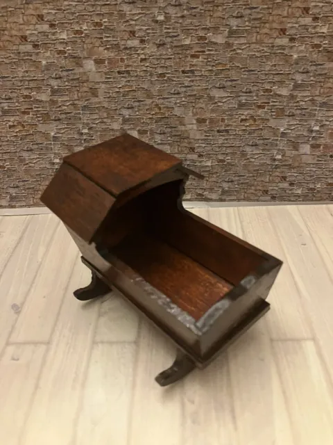 Dolls House Vintage 1/12 Scale Vintage Miniature Cot Crib Cradle