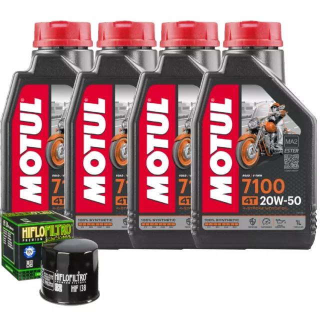 Huile Kit De Découpe Motul 7100 20W50 + Filtre Pour Suzuki GSX-R600 WN WP 92>93