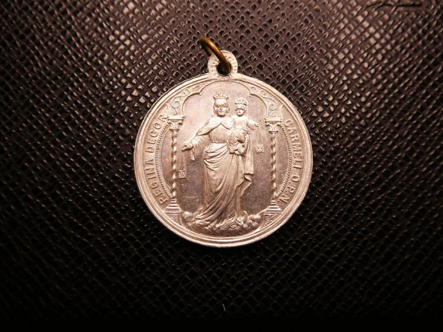MEDAGLIA RELIGIOSA_VOTIVA_DEVOZIONALE MADONNA del Carmine - Sacro Cuore