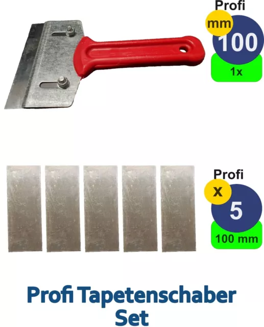 Tapetenschaber Wandschaber Farbschaber Boden Farbkratzer Lackschaber Klingen Set 3