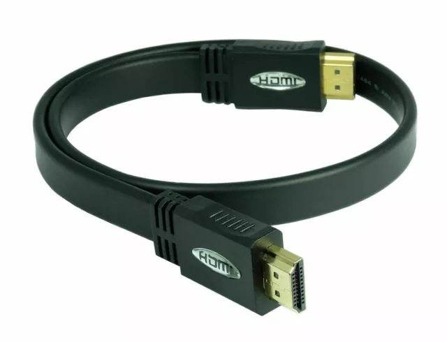 0,5 M Haute Vitesse HDMI Câble Plat ( Ultra HD, 4Kx2K, 3D, Arc, Cec ) 1.4/2.0