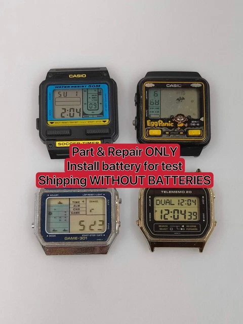 (Part & Repair) LOT4 Rare Vintage Casio Digital Men’s Watch, SW-110, GM-301 Etc.