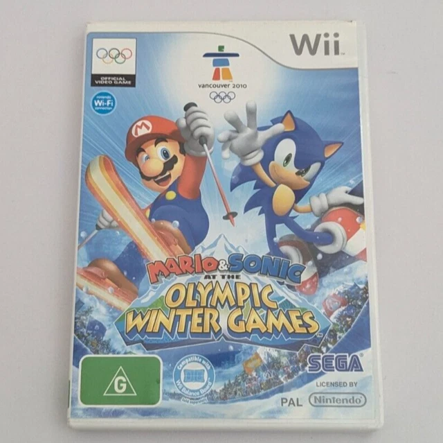 VGC! GENUINE NINTENDO Wii Mario & Sonic Winter Olympic Games 2010 PAL