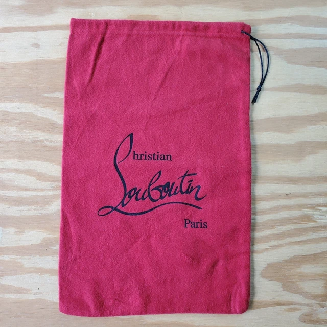 Bolsas antipolvo rojas Christian Louboutin 14x9.5 almacenamiento protección de viaje A346