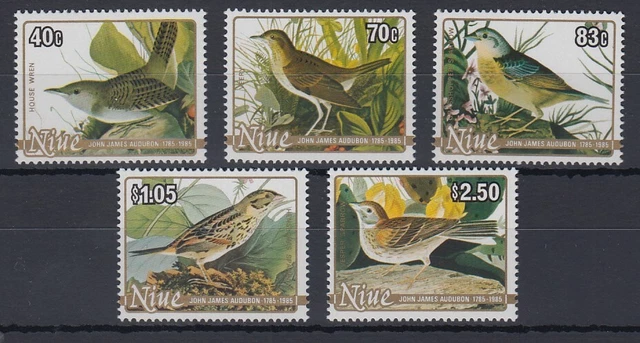 Niue 1985 200. Geburtstag John James Audubon Mi.-Nr. 608-12 **