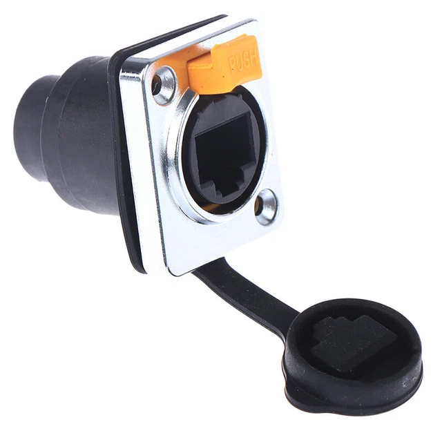 RJ45 WATERPROOF CONNECTOR Female Panel Mount Sockets Ethernet IP65 ...