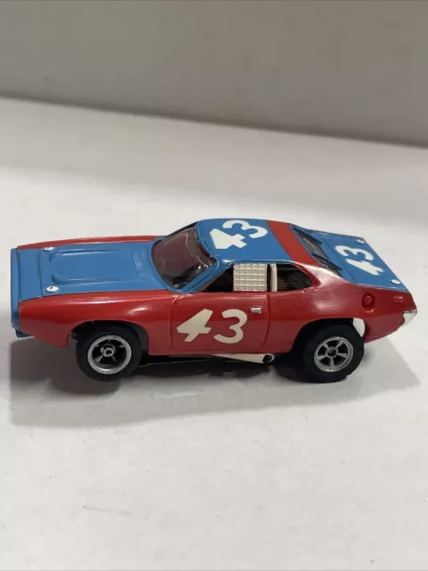 Vintage AFX/AURORA #43 Blue /Red Richard Petty Plymouth Roadrunner  TESTED