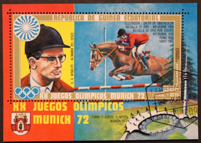 Äquatorialguinea: Michel Block-Nr. 13 "Olymp. Sommerspiele´72" aus 1972, gest.