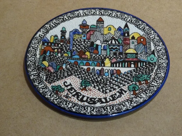 Assiette de Collection Juive Arménienne / Jérusalem en céramique
