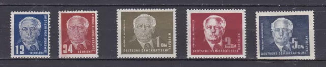 DDR Briefmarken - Satz - "Wilhelm Pieck I" - Mi. 251-255 - pfr.