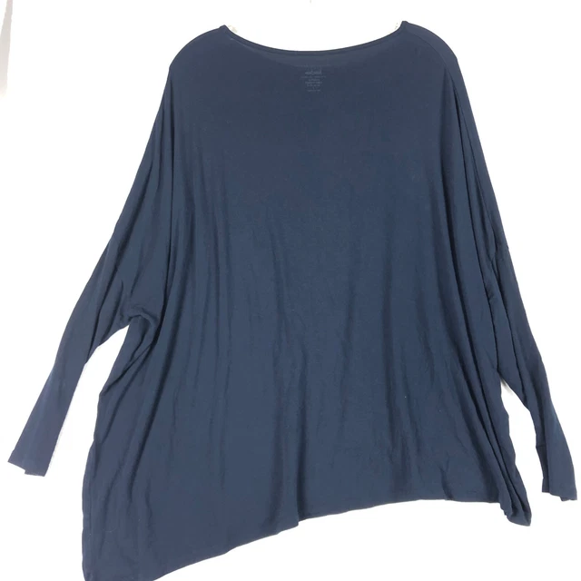 Majestic Paris Neiman Marcus superfine extrawash Top Blue Dolman Sleeve Sz 3 Med