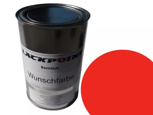 0,5 Litre Prêt à Être Pulvérisé Basislack Ral 3028 Rouge Pur Peinture Lackpoint