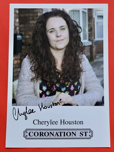 CHERYLEE HOUSTON as Izzy Armstrong - Coronation Street Pre-Signed Cast Card NEW