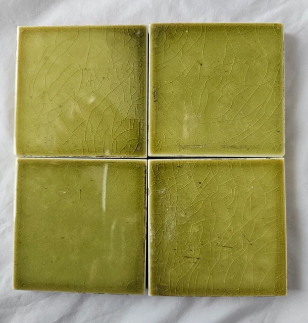 A Group Of Four 3 X 3 Inch Antique Tiles