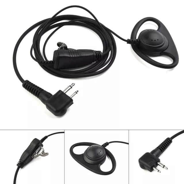 High Fidelity Walkie Talkie Headset Mic for Motorola Radio Security 2 Pin