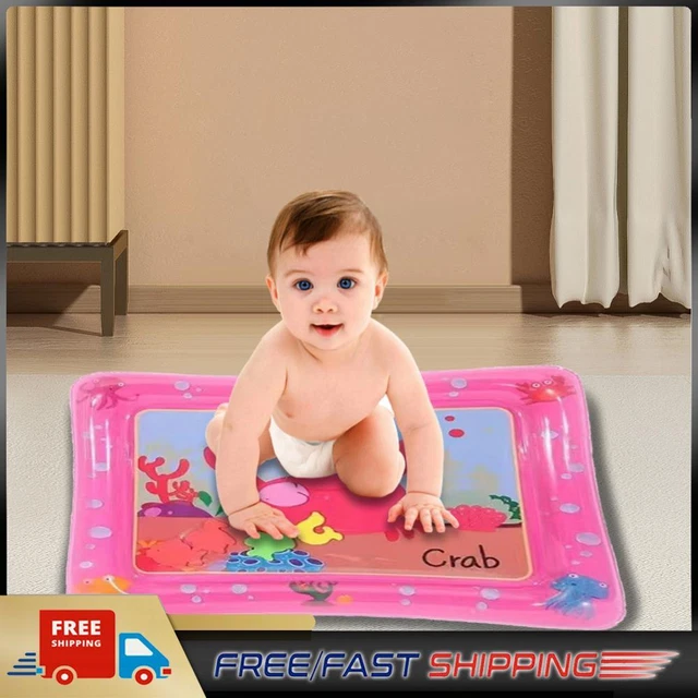 Animal Water Mat PVC Baby Water Play Mat Double Edge for Activity (Crab)