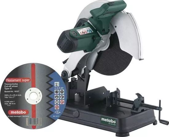 Meuleuse pour mtaux Metabo CS 23-355 set avec disque de coupe Flexiamant Super ;