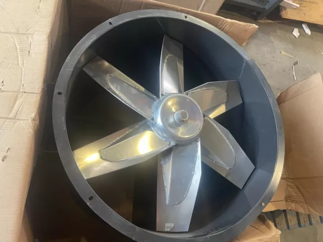 DAYTON Tubeaxial Fan: Clean Air, 34 in Blade, 3C413, 61 Sones, Belt Drive