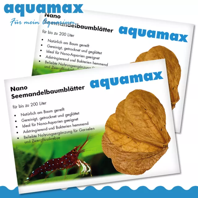 Aquamax 2 X Nano Feuilles D'Amandes de Mer (Terminalia Catappa Feuilles)