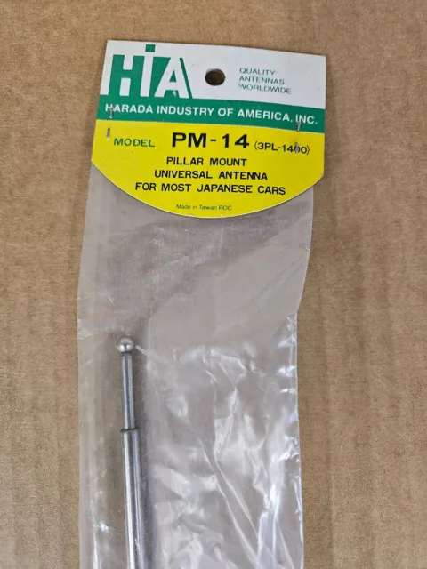 NOS Vintage Harada Antenna Am Fm radio pm-14 universal pillar mount Japanese car