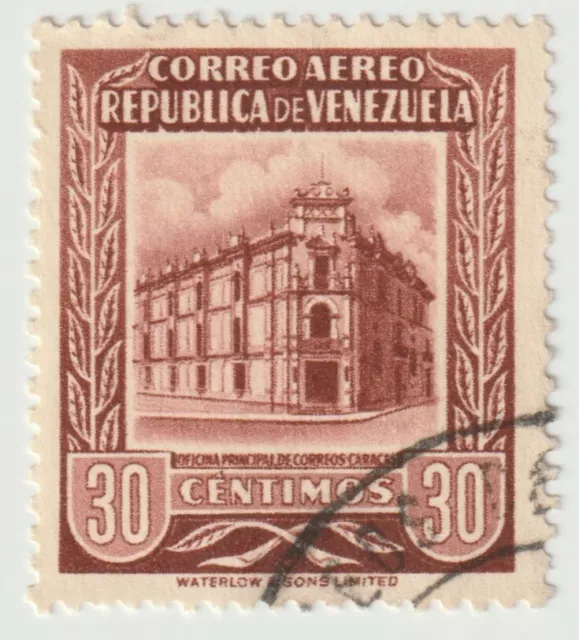 1955 Venezuela - Airmail - Caracas Central Post Office - 30 C Stamp