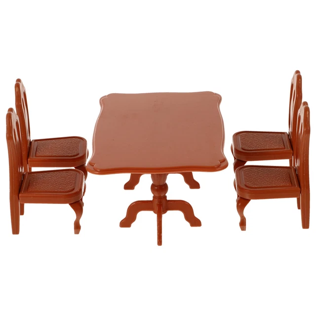 Adornos para casa de muñecas modelo silla de comedor mini bolsillo de juguete
